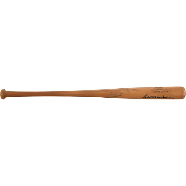 Ted Williams : 1947년 트리플 크라운 시즌 Game-Used 배트