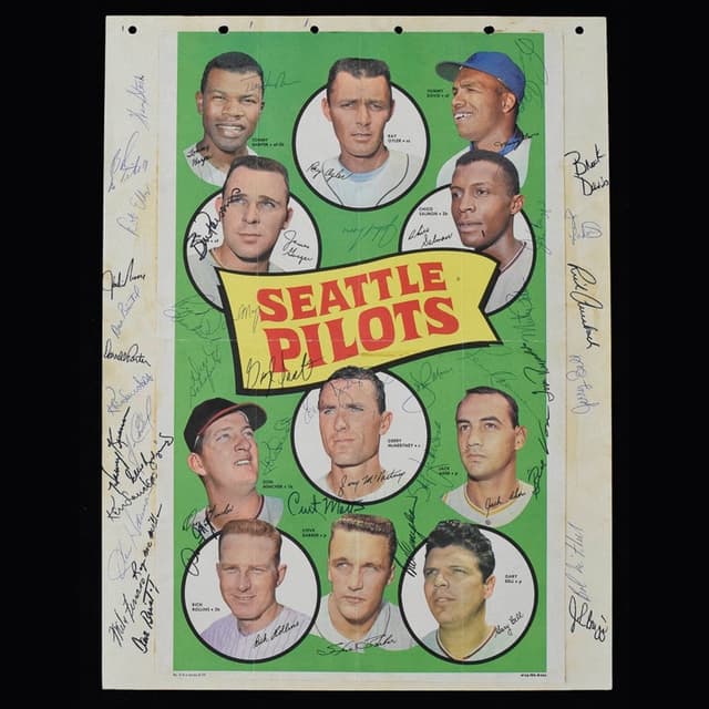 1969년 시애틀 파일럿스 : Topps 포스터, 31명 팀 서명