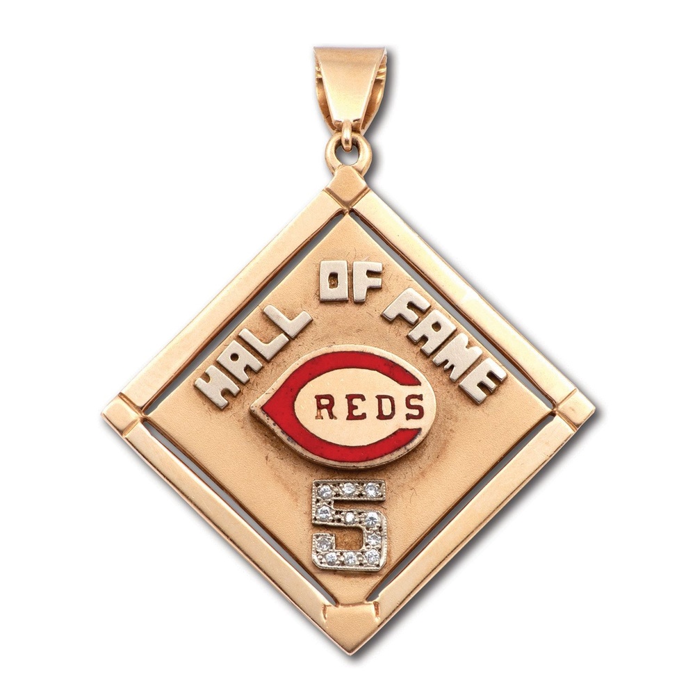 Johnny Bench : 1989년 Hall Of Fame Induction 10K 골드 팬던트